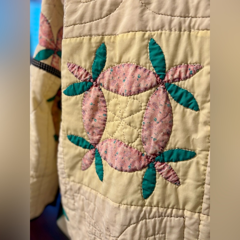 🧵SOLD🧵 HANDMADE (by me) Vintage 1930s Quilt Jacket size S/M - Picture 11 of 16